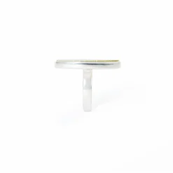 Hot Green Jasper Disc Ring Women Rings