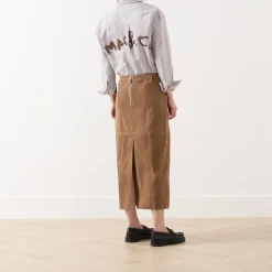 Best Guelfi Suede Column Skirt Women Skirts