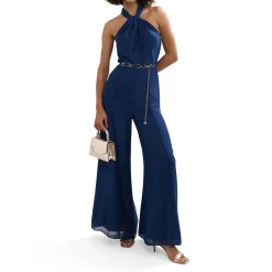Discount Gwen Belted Wide Leg Jumpsuit Women Jumpsuits