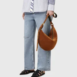 New Halfmoon Suede Shoulder Bag Women Shoulder Bags