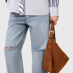 New Halfmoon Suede Shoulder Bag Women Shoulder Bags
