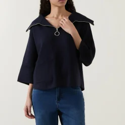Clearance Half-Zip Sweater Women Tops