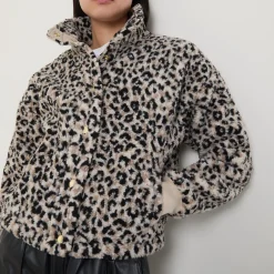 Outlet Harley Leopard Fleece Jacket Women Coats & Jackets