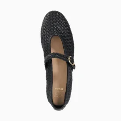 Sale Headline Leather Woven Mary Jane Ballet Flats Women Flats