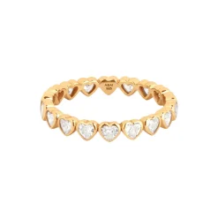 Best Heart Bezel Band Ring Women Rings