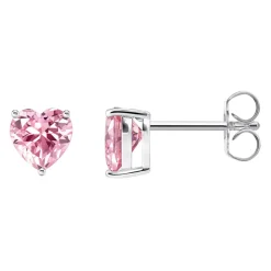 New Heart Cut Zirconia Stud Earrings Women Earrings