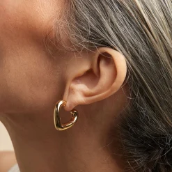 Hot Heart Open Hoop Earrings Women Earrings