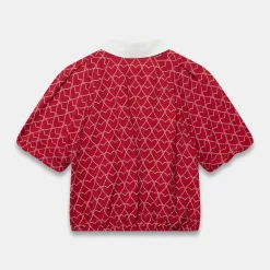 Discount Heart Puff Sleeve Shirt Women Tops