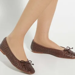 Clearance Heat Woven Bow Ballet Flats Women Flats