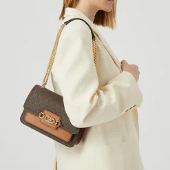 New Heather Large Logo-Canvas Shoulder Bag Women Crossbody Bags|Shoulder Bags