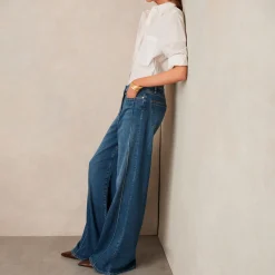 New Heather Wide Leg Jeans Women Denim