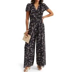 Outlet Helene Floral Wide-Leg Jumpsuit Women Jumpsuits