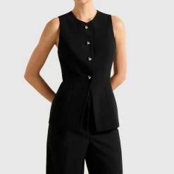 Clearance Hendrix Longline Waistcoat Women Coats & Jackets