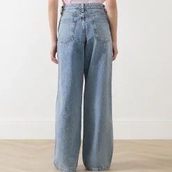 Best Higg Rhinestone Wide Leg Jeans Women Denim