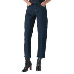 High Waist Barrel Leg Jean Women Denim
