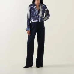 High-Rise Bootcut Trousers Women Trousers & Shorts