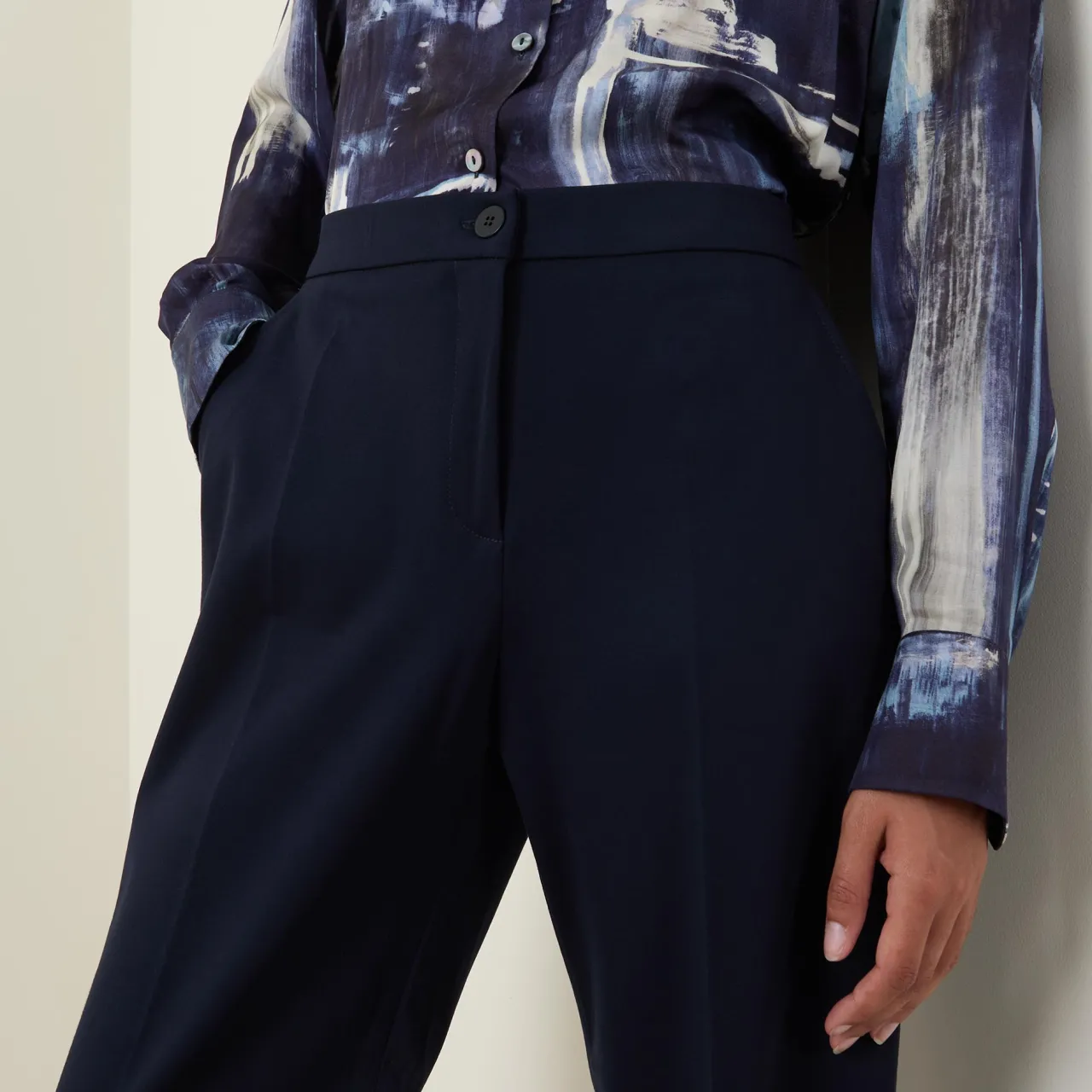 High-Rise Bootcut Trousers Women Trousers & Shorts