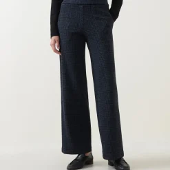 Discount High-Rise Check Wide Leg Trousers Women Trousers & Shorts