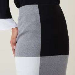 Discount High-Rise Colour-Block Pencil Skirt Women Skirts