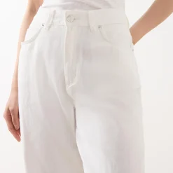 Outlet High-Rise Cropped Straight Leg Jeans Women Denim