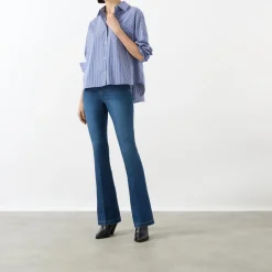 Hot High-Rise Flared Jeans Women Denim