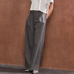 Best High-Rise Pinstripe Trousers Women Trousers & Shorts