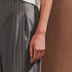 Best High-Rise Pinstripe Trousers Women Trousers & Shorts