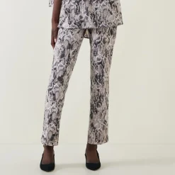 Sale High-Rise Snake Slim Leg Trousers Women Trousers & Shorts