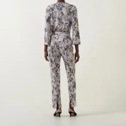 Sale High-Rise Snake Slim Leg Trousers Women Trousers & Shorts