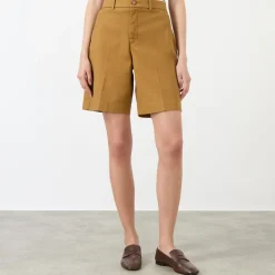 High-Rise Twill Shorts Women Trousers & Shorts