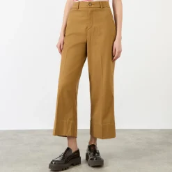 Outlet High-Rise Wide Leg Cropped Trousers Women Trousers & Shorts