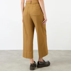 Outlet High-Rise Wide Leg Cropped Trousers Women Trousers & Shorts