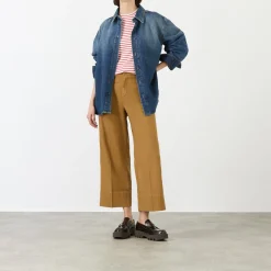 Outlet High-Rise Wide Leg Cropped Trousers Women Trousers & Shorts