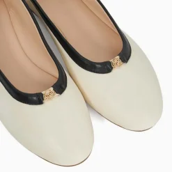 Clearance Honestly Monogrammed Logo Trim Ballet Flats Women Flats