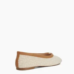 Discount Honestly Monogrammed Logo Trim Ballet Flats Women Flats