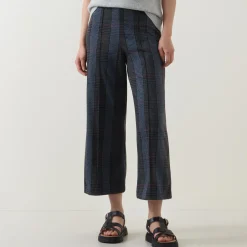New Ilisan Check Print Cropped Trousers Women Trousers & Shorts