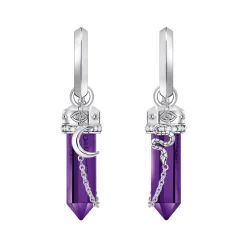 Sale Imitation Amethyst Hoop Earrings Women Earrings