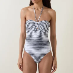 Best Isla Palm Bandeau One-Piece Swimsuit Women Swimwear & Beachwear