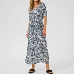 New Isolde Leaf Flared Dress Women Dresses