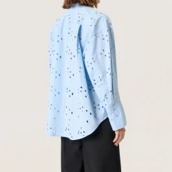 Iva Eyelet Lace Shirt Women Tops