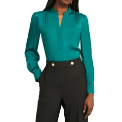 New Jade Notch Blouse Women Tops