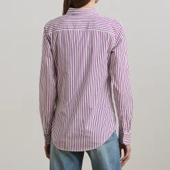 Discount Jamelko Striped Broadcloth Shirt Women Tops