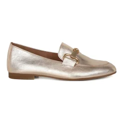 Hot Jangle Metallic Leather Loafers Women Loafers