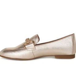 Hot Jangle Metallic Leather Loafers Women Loafers