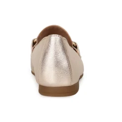 Hot Jangle Metallic Leather Loafers Women Loafers