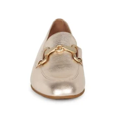 Hot Jangle Metallic Leather Loafers Women Loafers