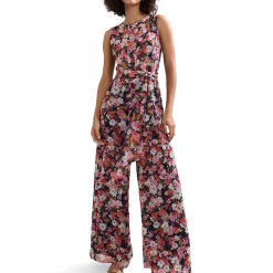 Clearance Janine Floral Wide Leg Jumpsuit Women Jumpsuits