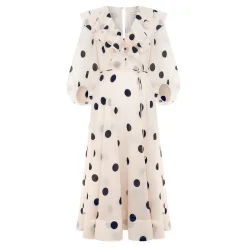 Best Jaqlyn Polka Dot Flared Dress Women Dresses