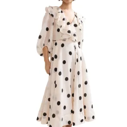 Best Jaqlyn Polka Dot Flared Dress Women Dresses