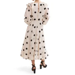 Best Jaqlyn Polka Dot Flared Dress Women Dresses